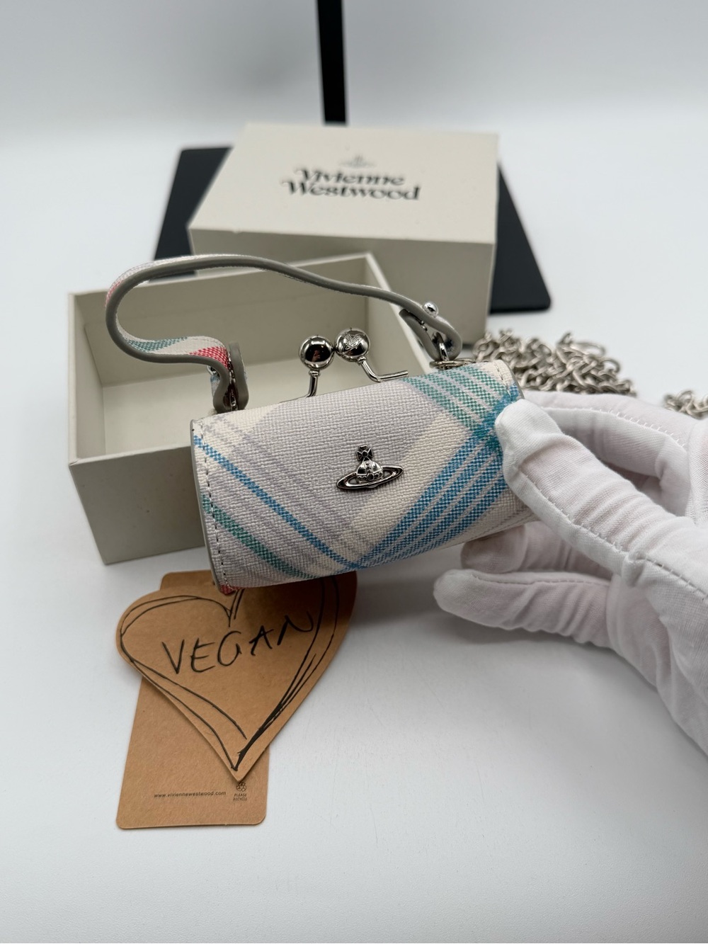 Vivienne Westwood Plaid Mini pouch Bag